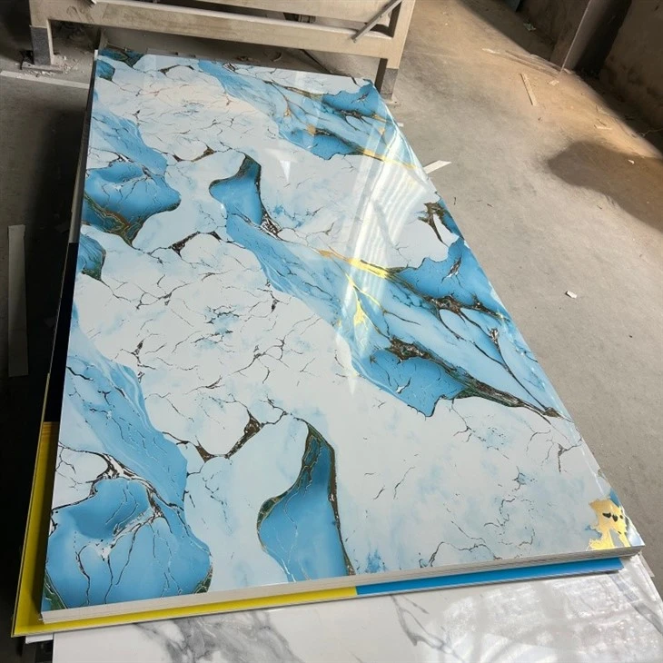 Luxurious High-shine UV-coated PVC Marble Panels price